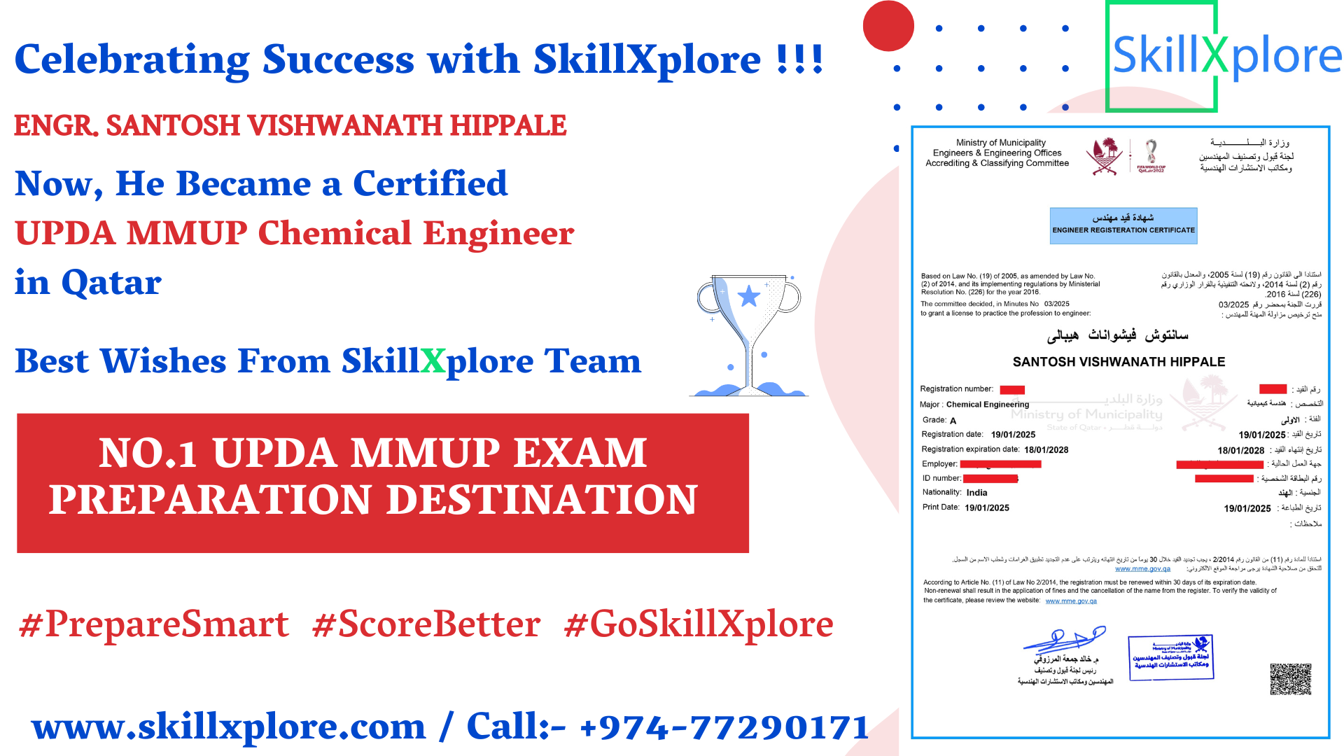 MMUP Chemical Exam Training in Qatar SkillXplore