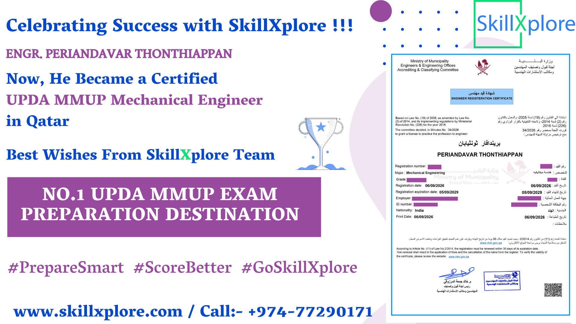 MMUP Exam Requirements Qatar SkillXplore